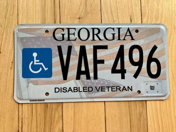 Georgia Disabled Veteran License Plate