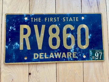 1997 Delaware RV License Plate