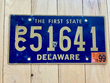 1999 Delaware License Plate