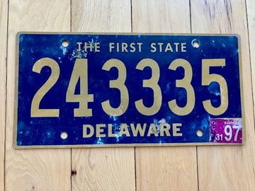 1997 Delaware License Plate