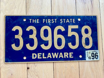 1996 Delaware License Plate