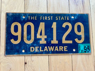1995 Delaware License Plate