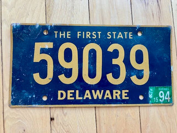 1994 Delaware License Plate