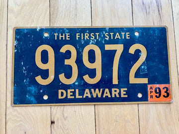 1993 Delaware License Plate