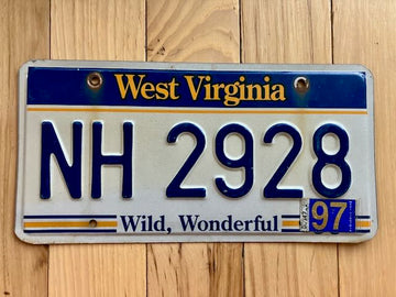 1997 West Virginia License Plate