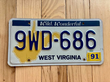 1991 West Virginia License Plate