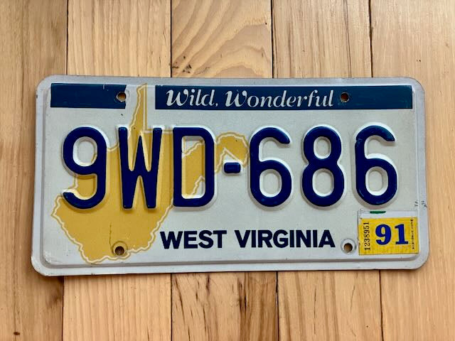 1991 West Virginia License Plate