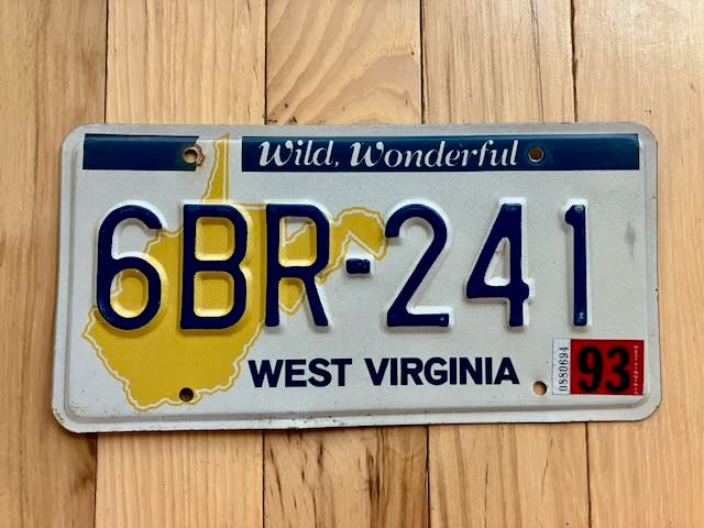 1993 West Virginia License Plate