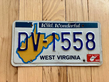 1981 West Virginia License Plate