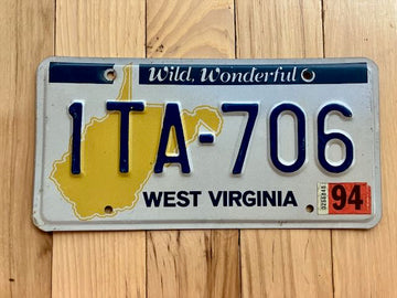 1994 West Virginia License Plate