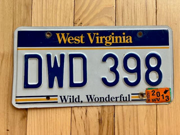 2013 West Virginia License Plate