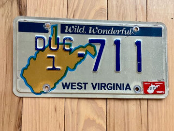 1981 West Virginia Used Car Dealer License Plate