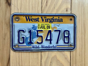 2009 West Virginia Motorcycle License Plate