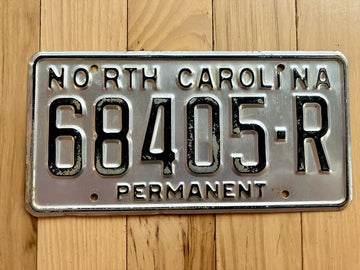 North Carolina Permanent License Plate