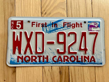 2009 North Carolina License Plate