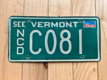 1976 Vermont New Car Dealer License Plate
