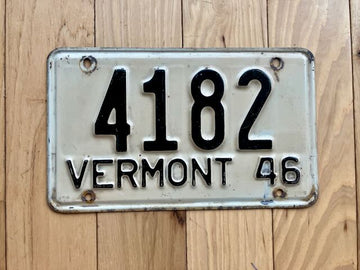 1946 Vermont License Plate