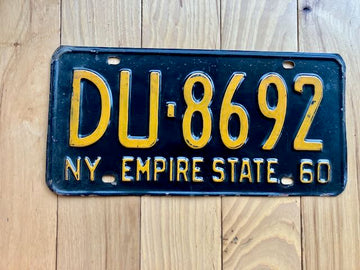 1960 New York License Plate