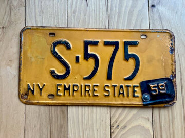 1959 New York License Plate