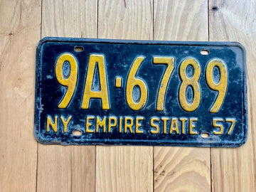 1957 New York License Plate