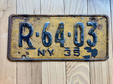 1935 New York License Plate