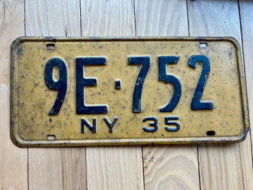1935 New York License Plate