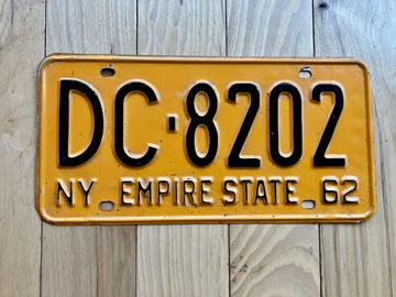 1962 New York License Plate