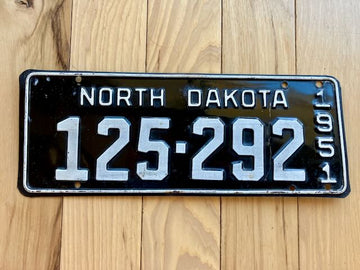 1951 North Dakota License Plate