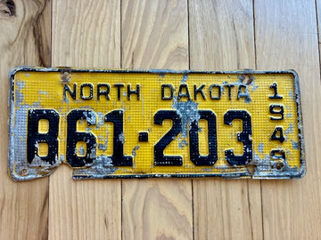 1948 North Dakota License Plate