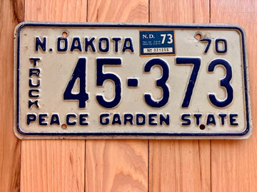 1970 North Dakota Truck License Plate