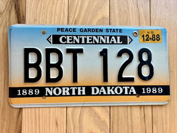 1988 North Dakota License Plate