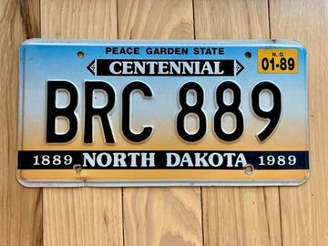 1989 North Dakota License Plate