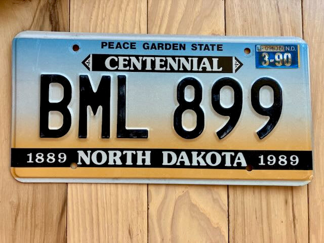 1990 North Dakota License Plate