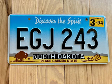 1994 North Dakota License Plate