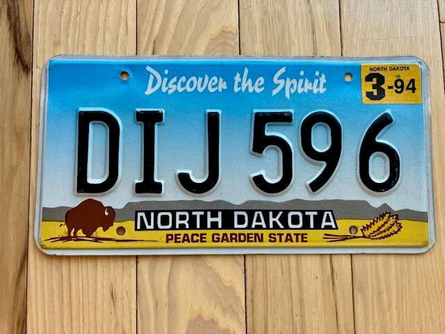 1994 North Dakota License Plate