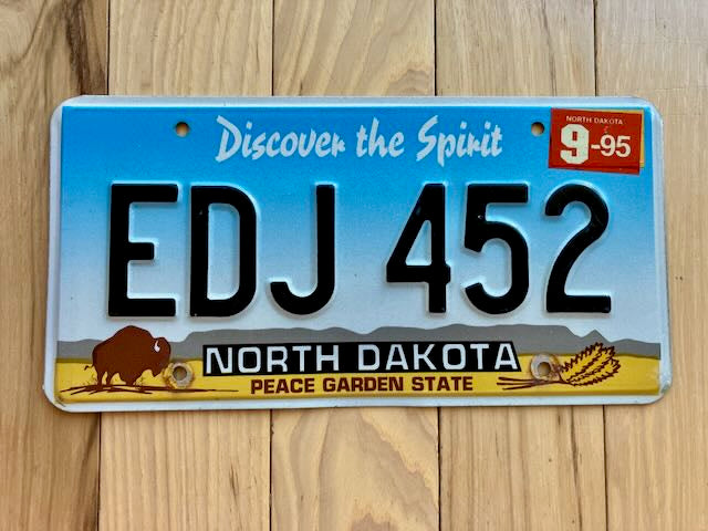 1995 North Dakota License Plate