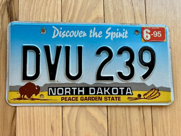 1995 North Dakota License Plate