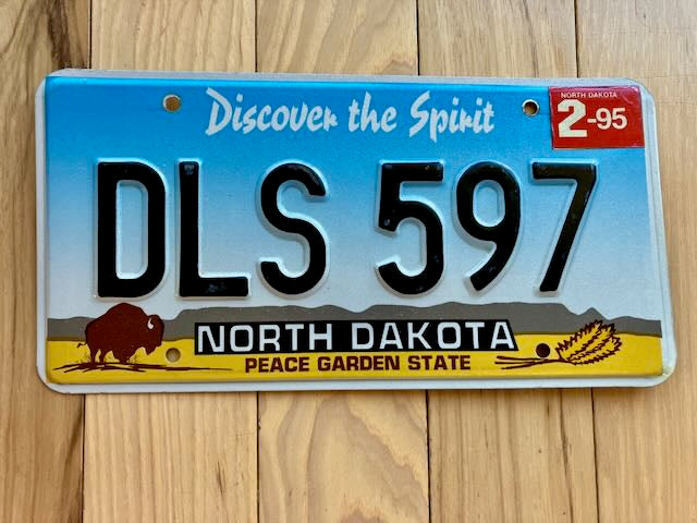 1995 North Dakota License Plate