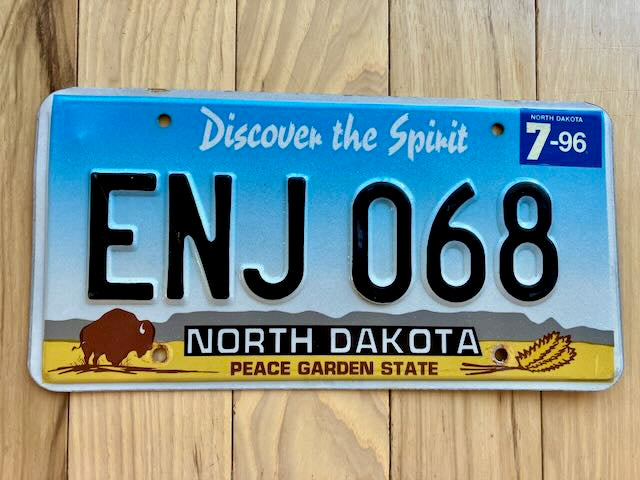 1996 North Dakota License Plate