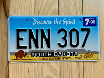 1996 North Dakota License Plate