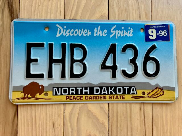 1996 North Dakota License Plate