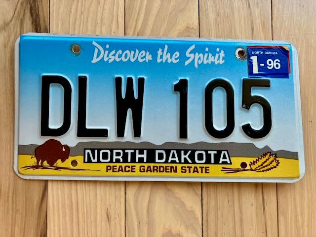 1996 North Dakota License Plate