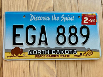 1998 North Dakota License Plate