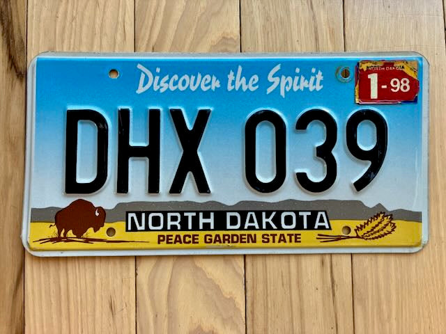 1998 North Dakota License Plate