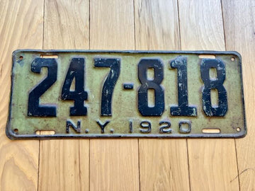 1929 New York License Plate