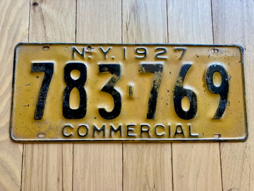 1927 New York Commercial License Plate