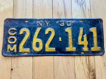 1930 New York Commercial License Plate