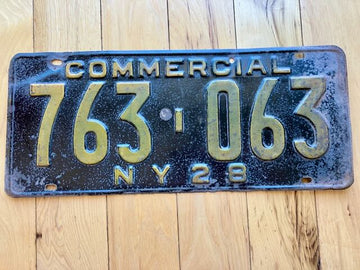 1928 New York Commercial License Plate