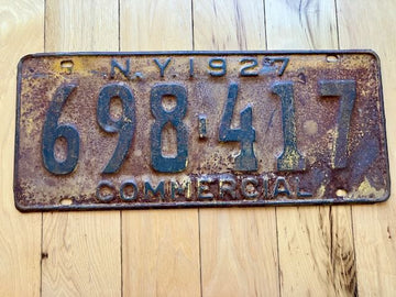 1927 New York Commercial License Plate