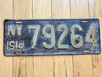 1914 New York License Plate